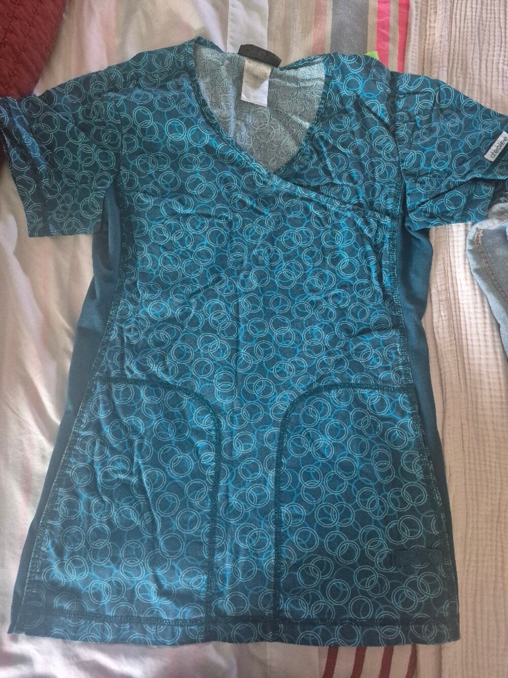 Cherokee Brand Circles Scrub Top